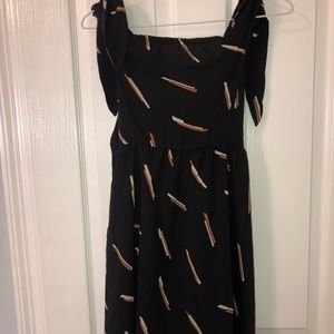 Black and designed dress